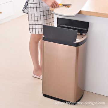 Smart waste bin 30L metal trash bin garbage can kitchen trash can stainless steel sensor trash can